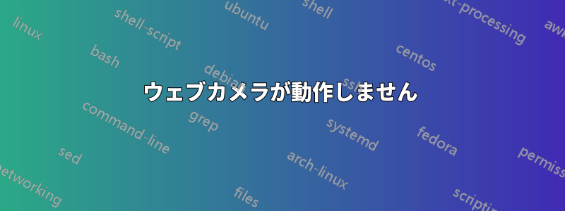 ウェブカメラが動作しません