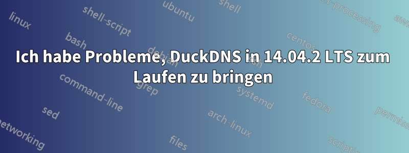 Ich habe Probleme, DuckDNS in 14.04.2 LTS zum Laufen zu bringen