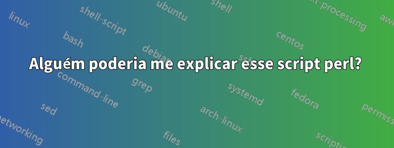 Alguém poderia me explicar esse script perl?