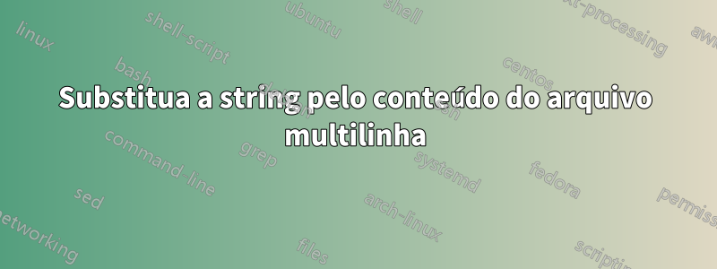 Substitua a string pelo conteúdo do arquivo multilinha