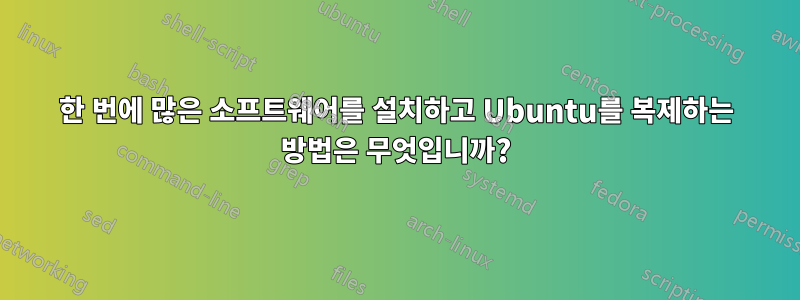 한 번에 많은 소프트웨어를 설치하고 Ubuntu를 복제하는 방법은 무엇입니까?