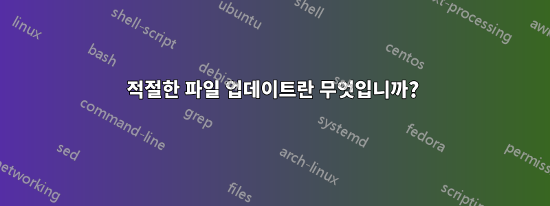 적절한 파일 업데이트란 무엇입니까?