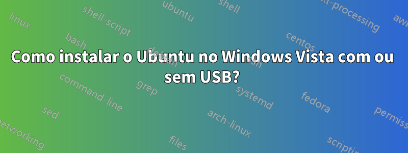 Como instalar o Ubuntu no Windows Vista com ou sem USB?