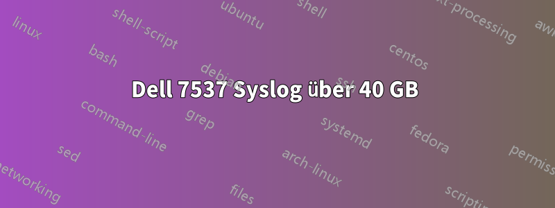 Dell 7537 Syslog über 40 GB