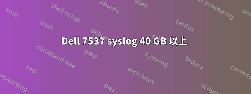 Dell 7537 syslog 40 GB 以上