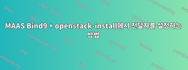 MAAS Bind9 + openstack-install에서 전달자를 설정하는 방법