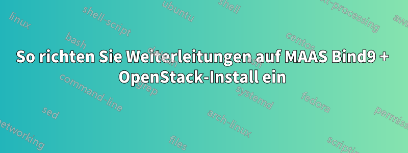 So richten Sie Weiterleitungen auf MAAS Bind9 + OpenStack-Install ein