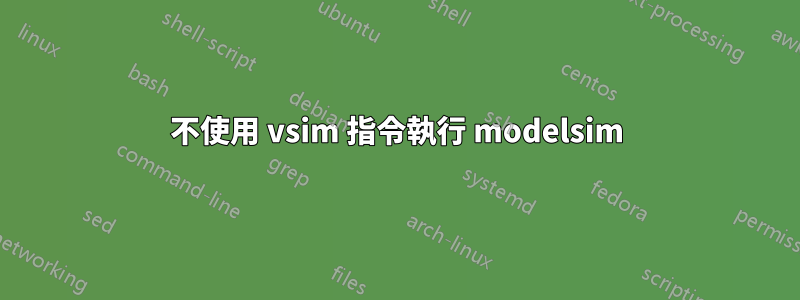 不使用 vsim 指令執行 modelsim