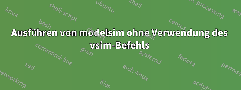 Ausführen von modelsim ohne Verwendung des vsim-Befehls