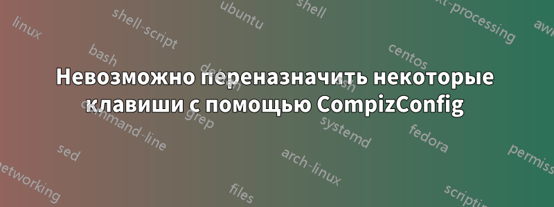 Невозможно переназначить некоторые клавиши с помощью CompizConfig