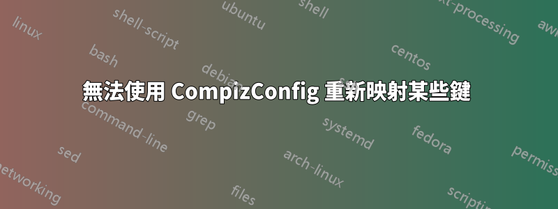 無法使用 CompizConfig 重新映射某些鍵