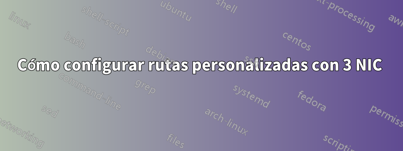 Cómo configurar rutas personalizadas con 3 NIC