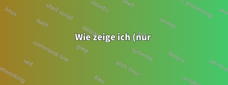Wie zeige ich (nur) die IP-Adresse meines Routers an?