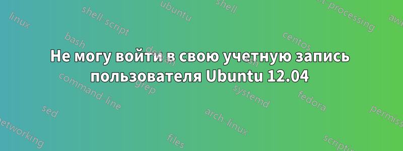 Не могу войти в свою учетную запись пользователя Ubuntu 12.04