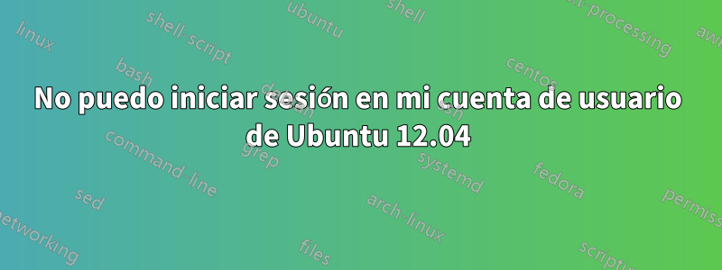 No puedo iniciar sesión en mi cuenta de usuario de Ubuntu 12.04