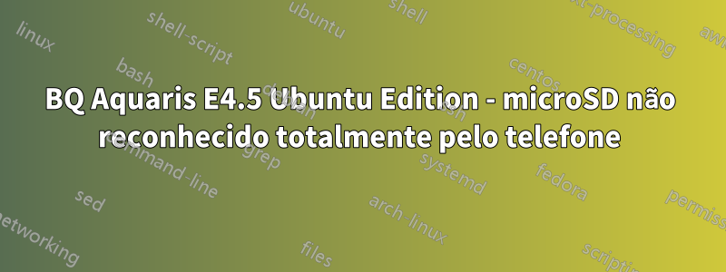 BQ Aquaris E4.5 Ubuntu Edition - microSD não reconhecido totalmente pelo telefone