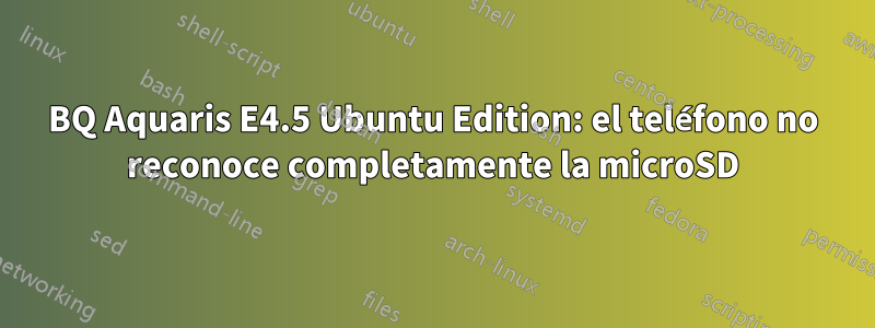 BQ Aquaris E4.5 Ubuntu Edition: el teléfono no reconoce completamente la microSD