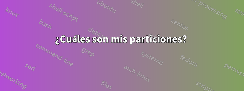 ¿Cuáles son mis particiones?