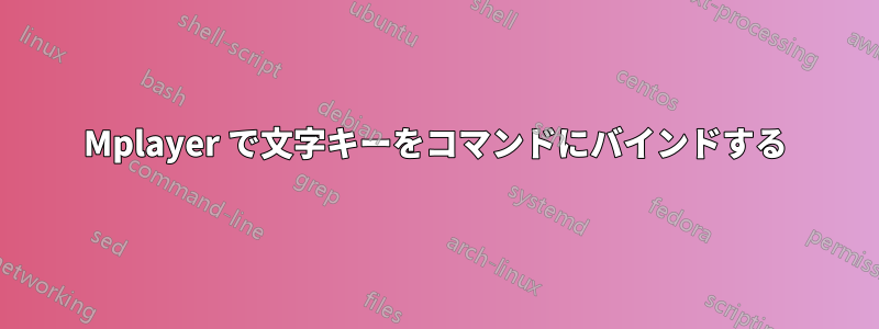 Mplayer で文字キーをコマンドにバインドする