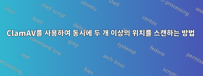 ClamAV를 사용하여 동시에 두 개 이상의 위치를 ​​스캔하는 방법