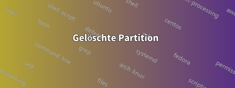 Gelöschte Partition 