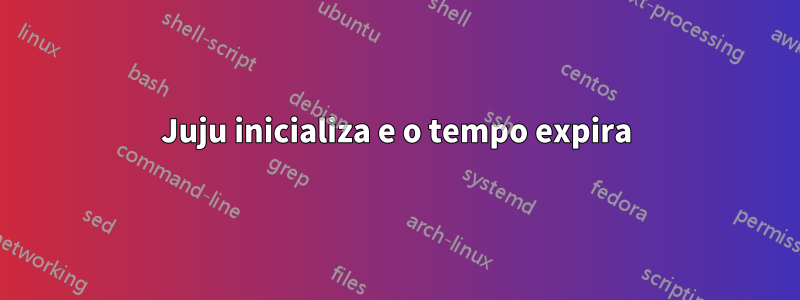 Juju inicializa e o tempo expira