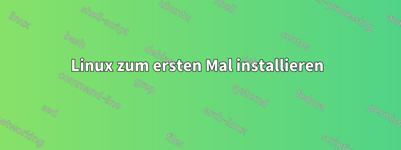 Linux zum ersten Mal installieren 