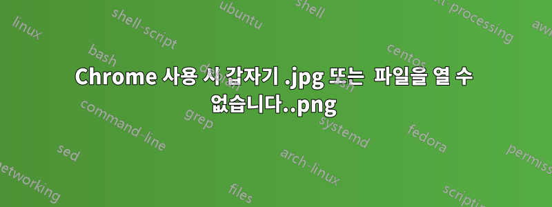 Chrome 사용 시 갑자기 .jpg 또는 .png 파일을 열 수 없습니다.