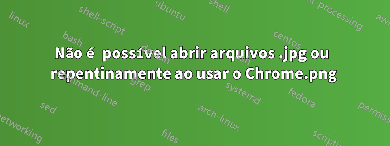 Não é possível abrir arquivos .jpg ou .png repentinamente ao usar o Chrome