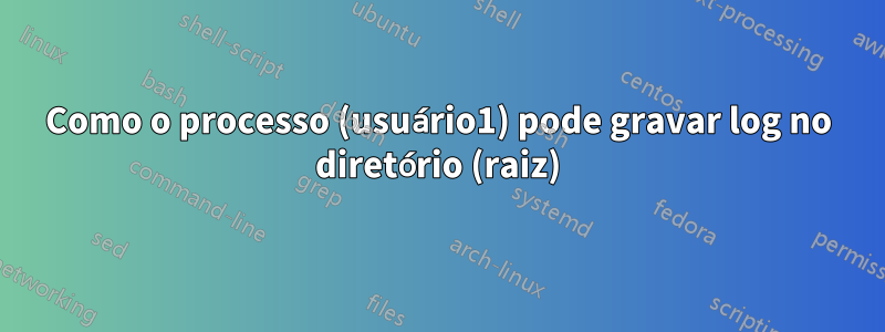 Como o processo (usuário1) pode gravar log no diretório (raiz)