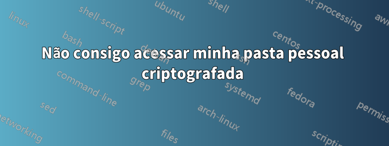 Não consigo acessar minha pasta pessoal criptografada