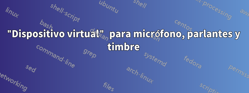 "Dispositivo virtual" para micrófono, parlantes y timbre