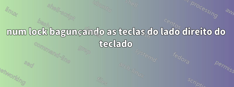 num lock bagunçando as teclas do lado direito do teclado