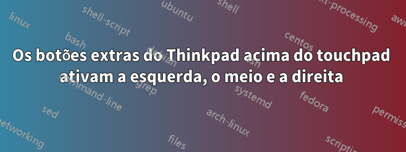 Os botões extras do Thinkpad acima do touchpad ativam a esquerda, o meio e a direita