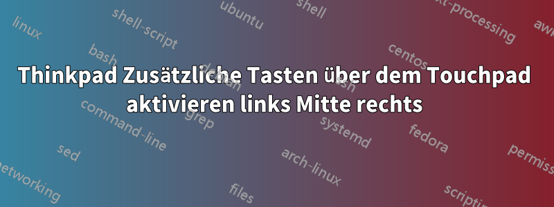 Thinkpad Zusätzliche Tasten über dem Touchpad aktivieren links Mitte rechts