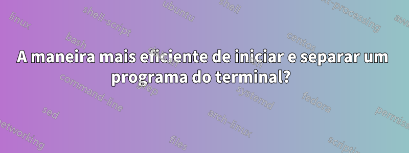A maneira mais eficiente de iniciar e separar um programa do terminal? 