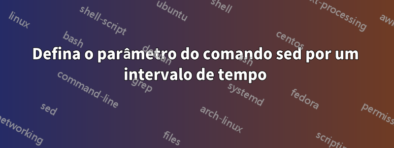 Defina o parâmetro do comando sed por um intervalo de tempo