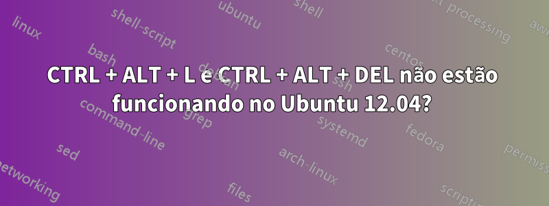 CTRL + ALT + L e CTRL + ALT + DEL não estão funcionando no Ubuntu 12.04?