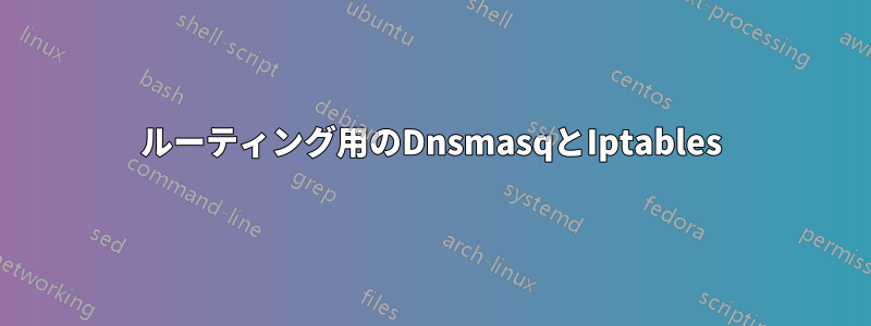 ルーティング用のDnsmasqとIptables