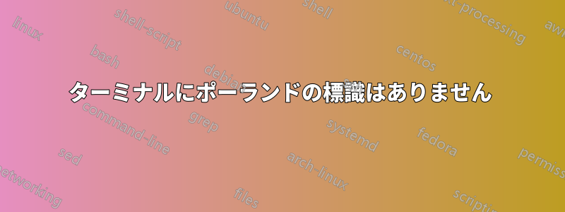 ターミナルにポーランドの標識はありません