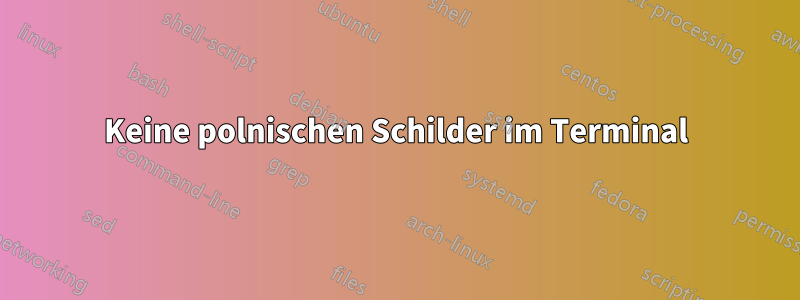 Keine polnischen Schilder im Terminal