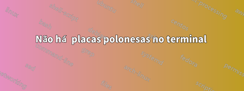 Não há placas polonesas no terminal