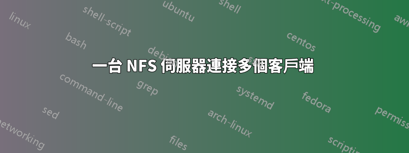 一台 NFS 伺服器連接多個客戶端