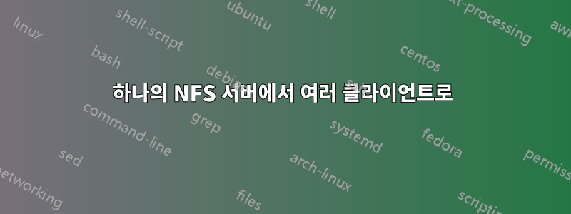 하나의 NFS 서버에서 여러 클라이언트로
