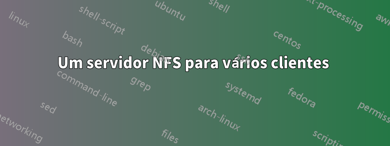 Um servidor NFS para vários clientes