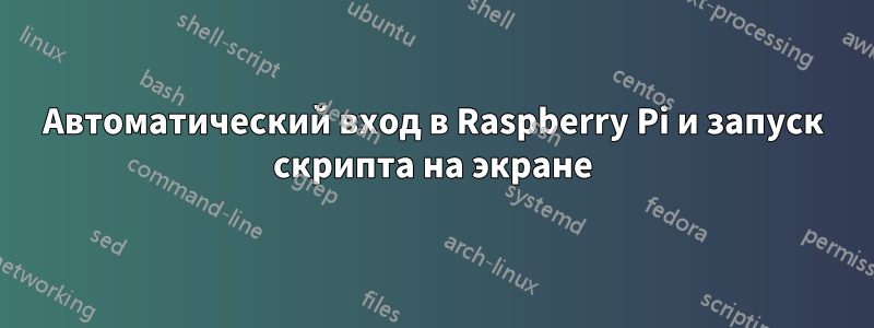 Автоматический вход в Raspberry Pi и запуск скрипта на экране