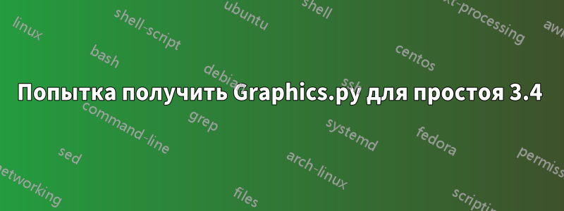 Попытка получить Graphics.py для простоя 3.4