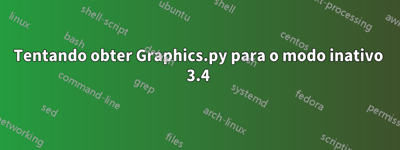 Tentando obter Graphics.py para o modo inativo 3.4