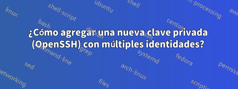 ¿Cómo agregar una nueva clave privada (OpenSSH) con múltiples identidades?
