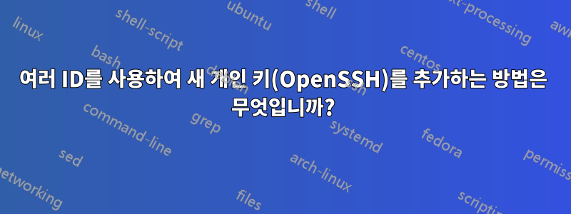 여러 ID를 사용하여 새 개인 키(OpenSSH)를 추가하는 방법은 무엇입니까?